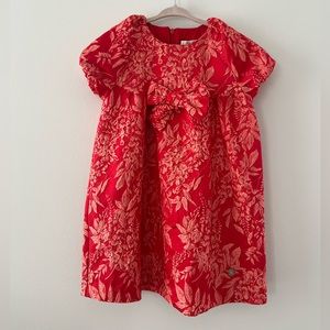 Pili Carrera Red Jaquard Dress for little girl